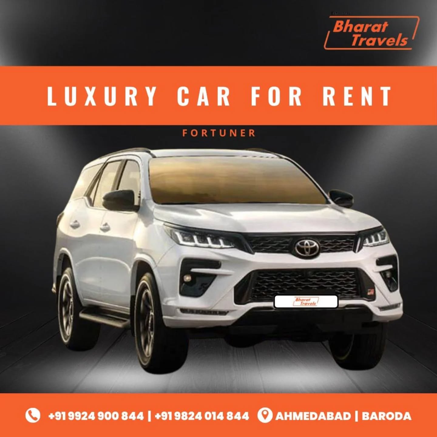 Fortuner car rental in Baroda